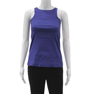Hedge Women Basic Purple Sleeveless High Neck Tank Juniors Size 8
